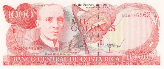 1000 Colones 24.2.1999